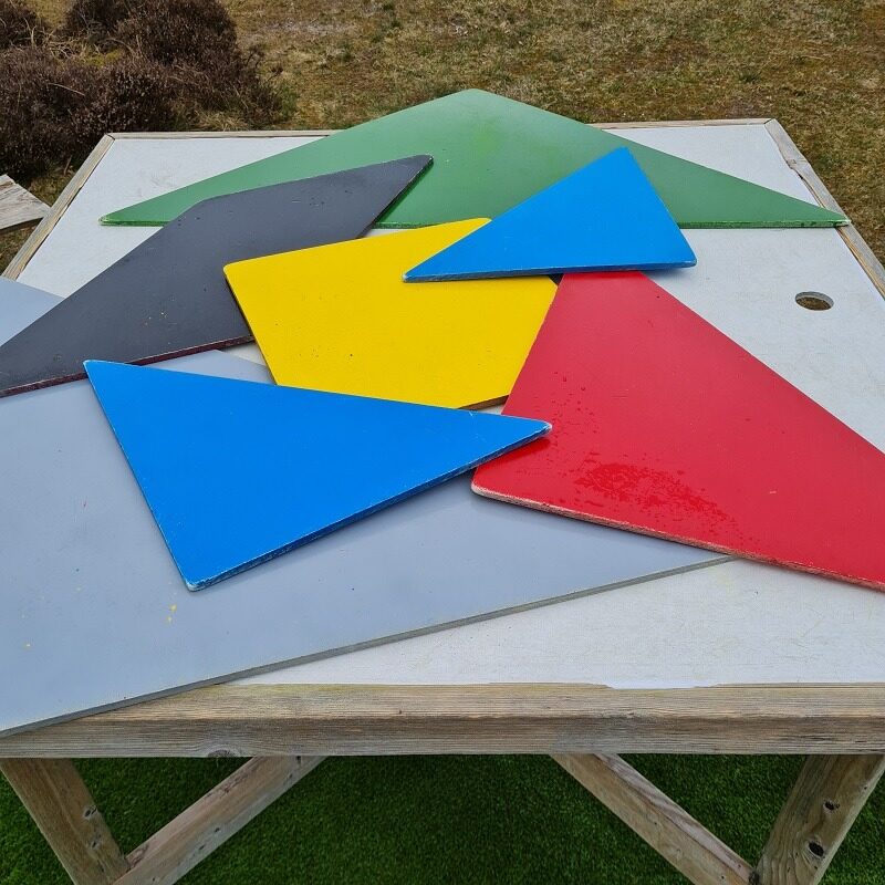 Tangram - Mon I kan samle et kvadrat ud af 7 brikker ?